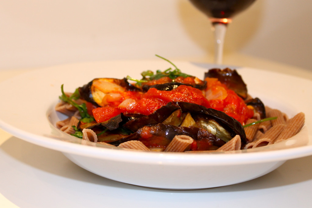 Penne con melanzane