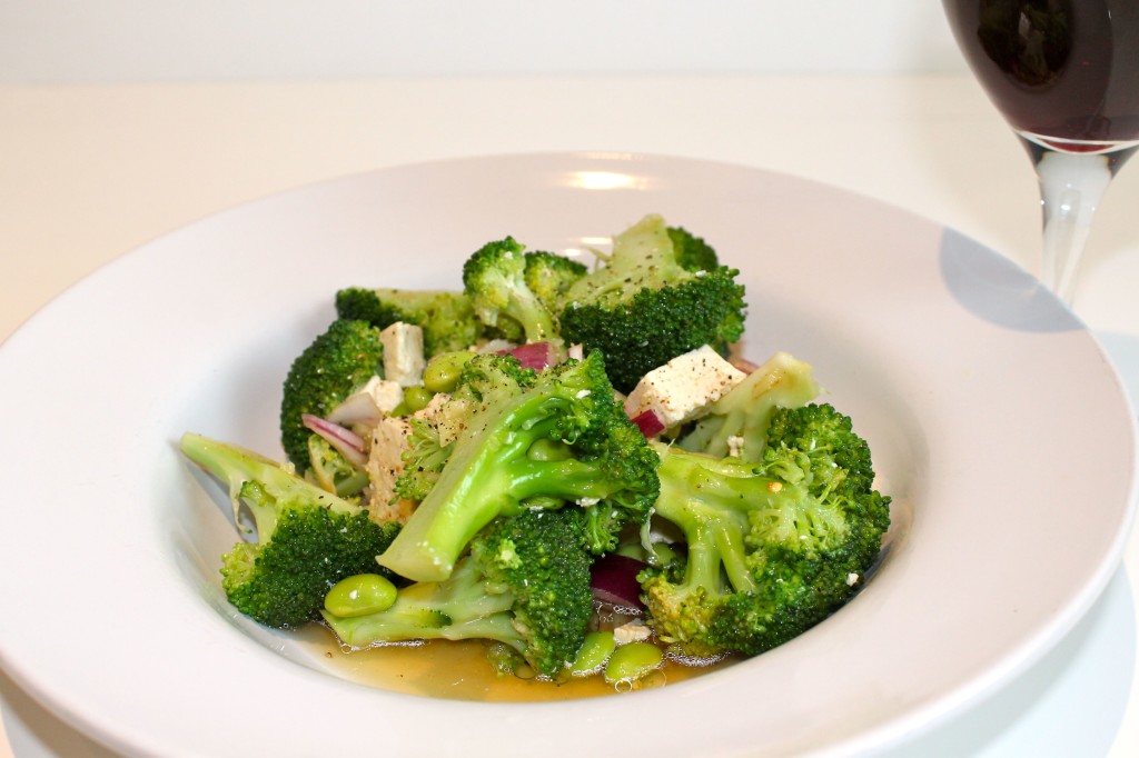 Broccoli, Edamame and Tofu Salad Carrots and Claret