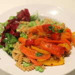 Fusilli with Peppers and Broad Beans